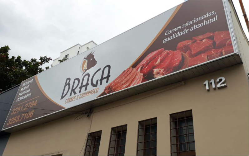 Fachada Braga carnes e churrascos